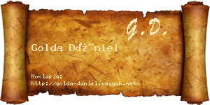 Golda Dániel névjegykártya